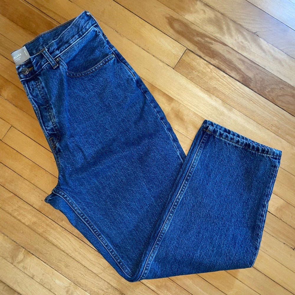 EVERLANE The 90’s Cheeky Jean Medium Dark Wash Organic Cotton Straight Ankle